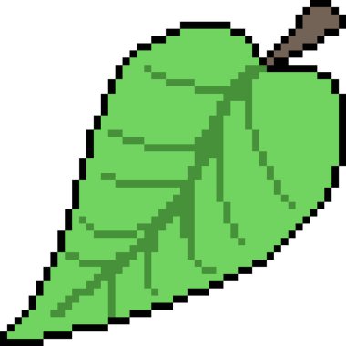 vektör piksel sanat yaprağı izole edildi