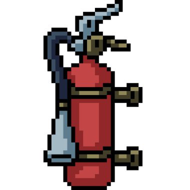 vektör piksel sanat yangın söndürücü izole edilmiş çizgi film