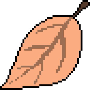 vektör piksel sanat yaprağı izole edildi