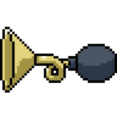 vektör piksel sanat boynuzu izole çizgi film