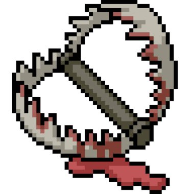 vektör piksel sanat tuzağı izole edilmiş çizgi film