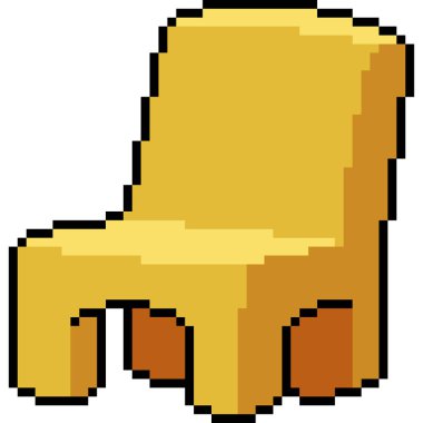 vektör pikseli bebek koltuğu izole edilmiş karikatür