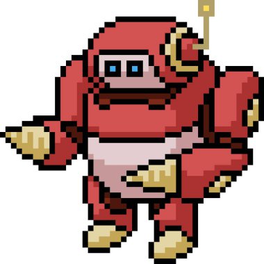 vektör piksel sanat robot modern izole cartoo