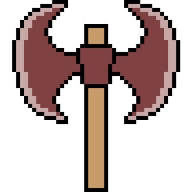 vektör piksel sanat silahı baltası izole edildi