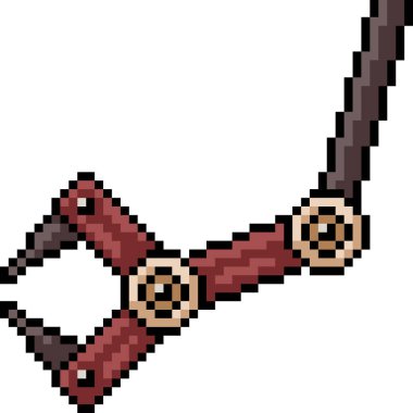 vektör piksel sanat robot kolu izole çizgi film