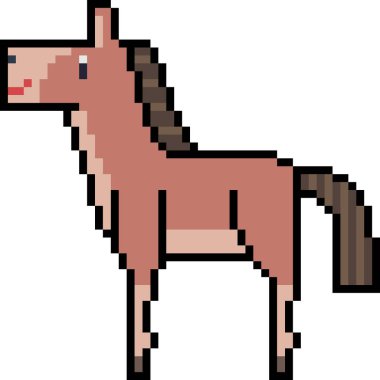 vektör piksel sanat çizgi film atı izole edildi