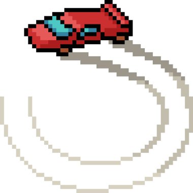 vektör pikseli araba yalıtılmış karikatür