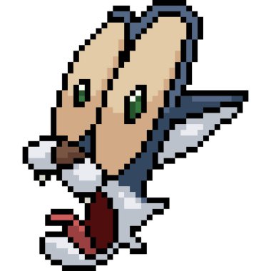 vektör piksel sanat şoku yüzü izole edilmiş çizgi film