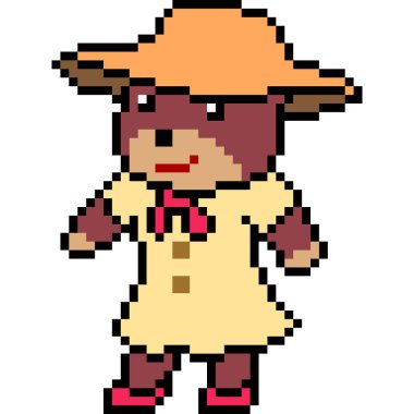 vektör pikseli oyuncak bebek izole edildi