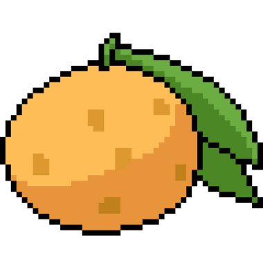 vektör piksel sanatı turuncu izole çizgi film