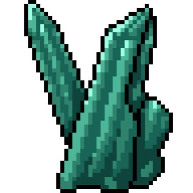 Vektör piksel sanatı ham kristal izole çizgi film