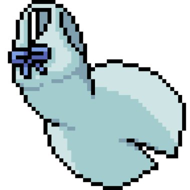 vektör piksel sanat kadın elbise izole çizgi film