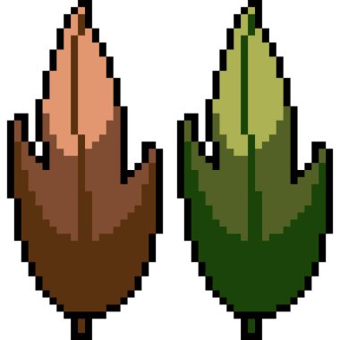 vektör piksel sanat yaprağı izole edildi