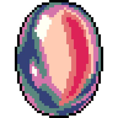 Vektör piksel sanat mücevher taşı izole edilmiş karton.