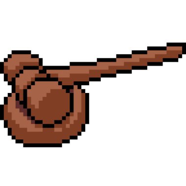 Vektör piksel sanat çekici hakim karikatür izole