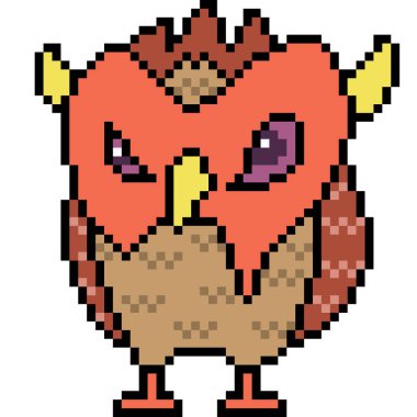 vektör piksel sanat canavarı izole edildi