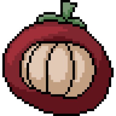 vektör piksel sanat mangosteen izole çizgi film