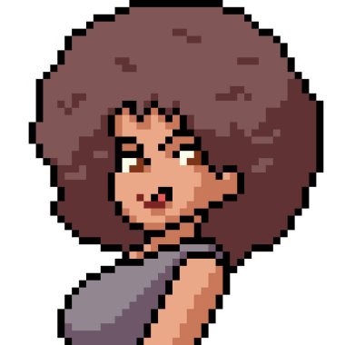 vektör piksel sanat anime kız izole çizgi film