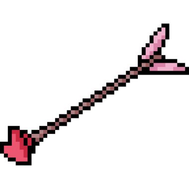 vektör piksel sanat aşk oku izole edilmiş çizgi film