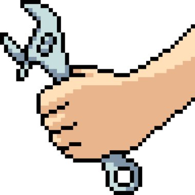 vektör piksel sanatı anahtarı izole edilmiş çizgi film