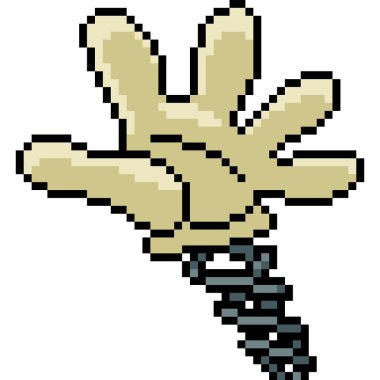 Vektör piksel sanat oyuncağı el izole çizgi film