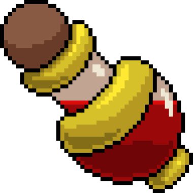 vektör piksel iksir şişesi izole cartoo