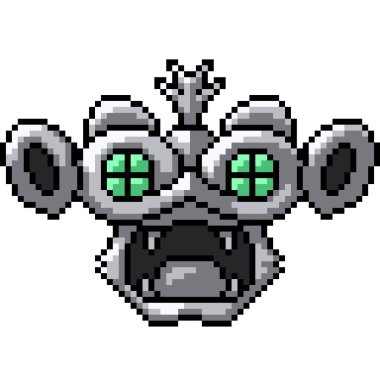 Vektör piksel sanatı izole maymun maskesi