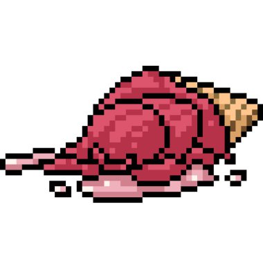 vektör piksel sanat dondurması izole edilmiş çizgi filmden düştü