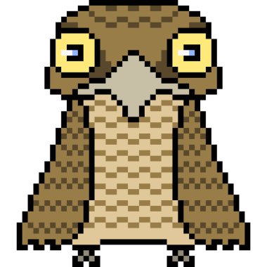 vektör piksel sanat kuşu izole