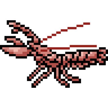 vektör piksel sanat ıstakozu izole edilmiş.