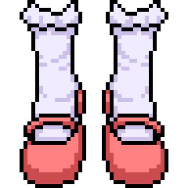 vektör piksel sanat kadın ayakkabısı izole çizgi film