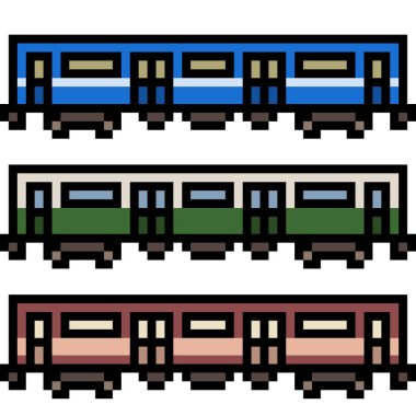 vektör piksel sanat tren tarafı izole edildi