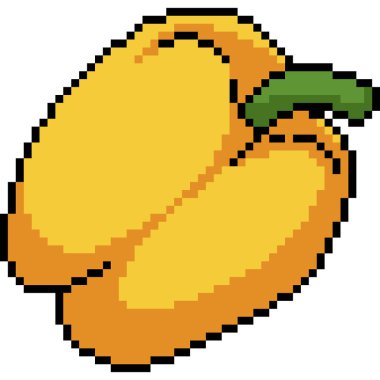 Vektör piksel sanat çan biberi izole edilmiş çizgi film