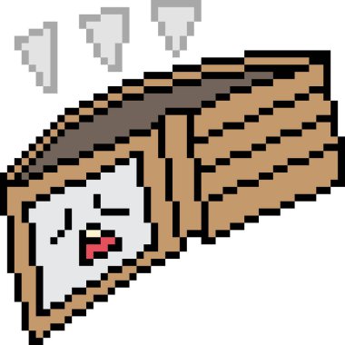 vektör piksel sanat cüzdanı izole edildi