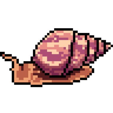 vektör piksel sanat salyangozu izole edilmiş çizgi film