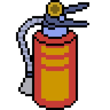 vektör piksel sanat yangın söndürücü izole edildi