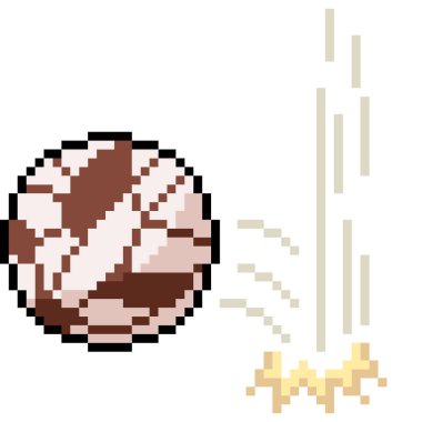 vektör piksel sanat topu izole çizgi film oynat