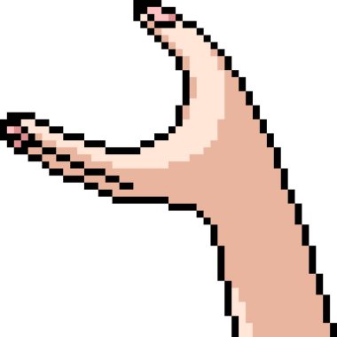 Vektör piksel sanat dilenci izole çizgi film