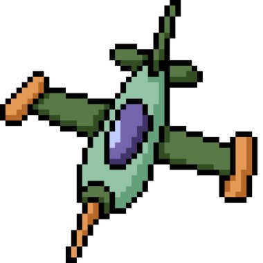 vektör pikseli oyuncak uçak izole edildi