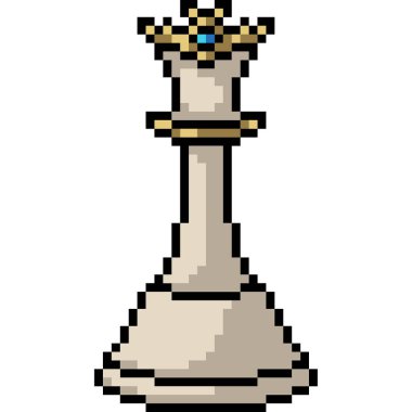 vektör piksel sanat sanatı kraliçesi karikatür izole