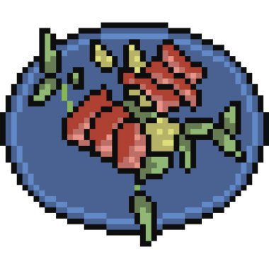 vektör piksel sanat yemeği et dilimi izole