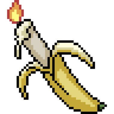 vektör pikseli sanat muz mumu izole edilmiş çizgi film