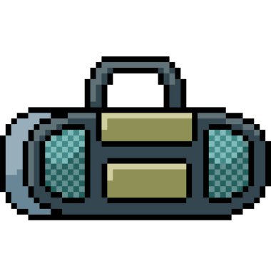 vektör piksel sanat radyo izole çizgi film