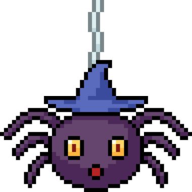 vektör pikseli sanat cadılar bayramı canavarı izole araba