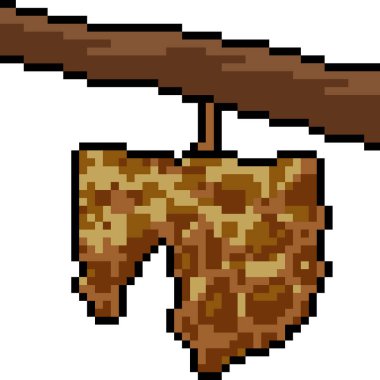 Vektör piksel sanat arı kovanı izole edilmiş çizgi film