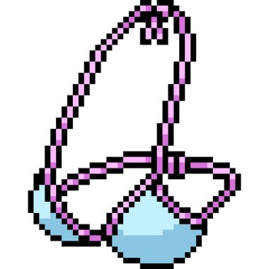 vektör piksel sanat sutyeni izole edilmiş çizgi film