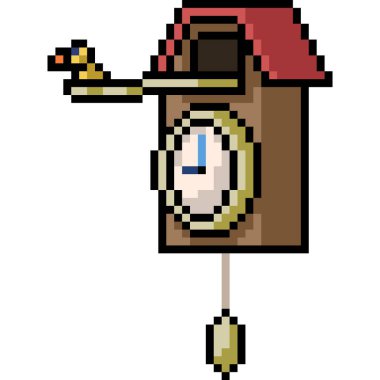 vektör piksel sanat alarm saati karikatür izole