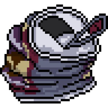 vektör piksel sanatı izole edilmiş çizgi filmi boşaltabilir