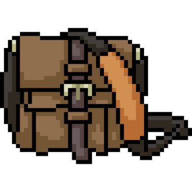 vektör piksel resim çantası izole edilmiş çizgi film