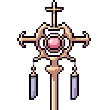 Vektör piksel sanatı izole edilmiş kutsal sütun